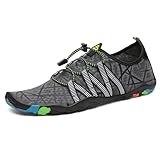 SAGUARO Badeschuhe Strandschuhe Aquaschuhe Wasserschuhe Surfschuhe Schwimmschuhe für Damen Herren...