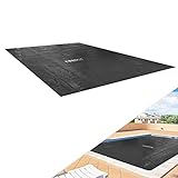 Arebos Pool Solarabdeckplane eckig 3 x 2 m Schwarz | Solarplane Stärke 120 µm | Solarfolie...