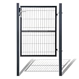 Cecaylie 120x100cm Gartentor, Metall-Gartentor aus verzinktem Stahl, Gartentür für...
