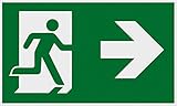 Metafranc Hinweisschild Symbol: Fluchttür rechts - 250 x 150 mm / Beschilderung / Infoschild /...