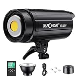 K&F Concept 150W LED Studioblitz, Dimmbares Blitzlicht mit 2,4GHz Kabellos System，LCD...