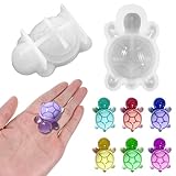 Mabor Mini Silikonform Schildkröte, 2 Stück Niedliche Gießform Schildkröte,3D Tier Silikonformen...