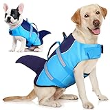 AOFITEE Schwimmweste Hund Klein, Hundeschwimmweste Hai für Schwimmen, Hohe Flotation Rettungsweste...