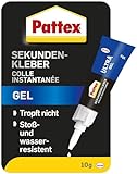 Pattex Sekundenkleber Ultra Gel, extra starker & flexibler Superkleber, stoß- & wasserresistentes...