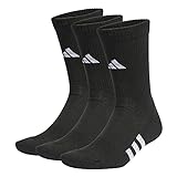 adidas Cushioned Crew Socks Socken 3er Pack (40-42, Black)