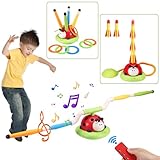 3 in 1 Spiele für Kinder, Raketen Spielzeug, Seilspringmaschine Kinder, Ringwurfspiel für Kinders,...