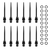 CyeeLife 12 Stück 2BA Steel dartpfeile Spitzen Metall + 20 Stück Gummiringe,Dart Tip Konverter...