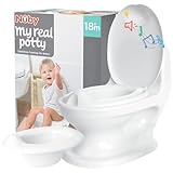 Nuby - My Real Potty - Kinder Töpfchen mit Spülgeräusch - Toilettentrainer für Kinder - mit...