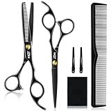 Friseurschere Set, Haarschneideschere Profi 6,7 Zoll Friseurscheren Hohe Qualität 440C Delstahl...