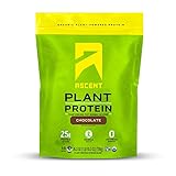 Ascent Plant Based Protein Powder - Non Dairy Vegan Protein, Zero Artificial Ingredients, Soy &...