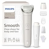 Philips Lady Shaver Series 8000 - kabelloser elektrischer Rasierer, nass und trocken, 3 Klingen,...