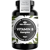 Vitamin B Komplex hochdosiert - 180 vegane Kapseln - Alle 8 B-Vitamine (B1, B2, B3, B5, B6, B7, B9,...