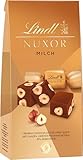 Lindt Schokolade NUXOR Milch | 103 g Beutel | Cremige Gianduja Milch-Schokolade mit ganzen,...
