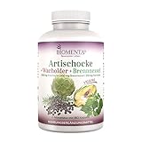 BIOMENTA Artischocke + Wacholder + Brennnessel - 180 Artischocken Kapsel hochsdosiert + Wacholder,...