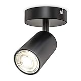B.K.Licht - Wandleuchte Innen, schwenkbar, GU10 Fassung, max. 9 Watt, Wandlampe innen, Wandstrahler,...