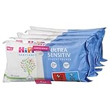 Hipp Babysanft Ultra Sensitiv Feuchttücher 5x 48 Stück | 0% Parfüm, 99% Wasser | Plastikfrei,...