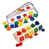CORHAD Montessori Holz Steckwürfel Buntes Sensorisches Lernspielzeug für Ab Jahren Farb...