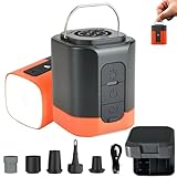 Airburst Pro – Compact Electric Pump with Vacuum & Led Light, Elektrische Luftpumpe mit 5 Düsen,...