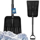 KOTARBAU® Auto Schneeschaufel Kunststoff Schneeschieber mit Aluminium Extra-Click Griff 80cm Kleine...