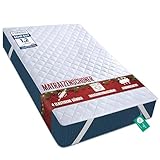 Utopia Bedding Gesteppte Matratzenauflage 160 x 200 cm, Weicher Mikrofaser-Matratzenbezug,...