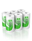 EBL Baby C Akku 5000 mAh - Typ NI-MH wiederaufladbar C Batterien mit Aufbewahrungsbox, Typ C Akku 6...
