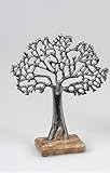 formano Lebensbaum aus Aluminium mit Mangoholz ca. 27 cm Dekoration Baum