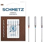 SCHMETZ | 5 Nähmaschinennadeln | Leder LL | 130/705 H LL | Nadeldicke 80/12-100/16 | auf jeder...