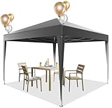 Devoko Pavillon Wasserfest 3x3m Wasserdicht Stabil | Faltpavillon Faltbar Gartenzelt | Pop up...