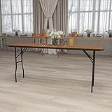 Flash Möbel 45,7 x 182,9 cm rechteckig Holz faltbar Training/Seminar Tisch mit Smooth...