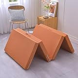 Faltbare Reisematratze, 4-teiliges waschbares Campingbett mit abnehmbarem Bezug, Gästebett für...