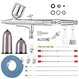 Gyfent Airbrush Set, Airbrushpistole mit 4 Schnelltrenn-Düsen (0,2/0,3/0,5/0,8 mm)...