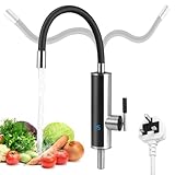 Edelstahl Elektrische Armatur mit 3300W Durchlauferhitzer | Sofortiger Warmwasserhahn mit...