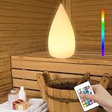 WRQIOO Sauna Lampe, Sauna Lampe Dimmbar, Sauna Lampe Kabellos mit 16 RGB Farben & 4 Modi, Saunalampe...