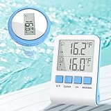 Funk PoolThermometer, WiFi Schwimmende Pool thermometer mit Indoor-Temperatur Luftfeuchtigkeit...