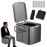 Tragbare Toilette für Camping – Camping Erwachsene tragbare Toilette – robuster, kompakter...