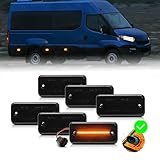 njssjd 6X LED Seitenblinker Marker Blinker Bernsteinfarben Lichter für Fiat Ducato Citroen Jumper...