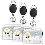 Vicloon Ausweisjojo, 3 PCS Schlüssel JoJo Ausweis JoJo mit Ausweishülle Ausweishalter mit Extra...