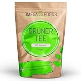 Grüner Tee Kapseln - 300 Grüntee Extrakt Kapseln hochdosiert - 1.000mg pro Tagesdosierung - Green...