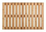 WENKO Baderost Mod. Indoor & Outdoor Bambus rutschfeste Badematte aus umweltfreundlichem Bambus für...