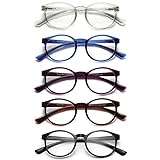 SKYWAY Feder Scharnier (5 Pack) Lesebrillen Sehhilfe Augenoptik Brille Lesehilfe für Damen Herren...