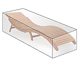 WOLTU Schutzhülle Gartenliege Sonnenliege, 218x77x55 cm, Abdeckung für Gartenmöbel, Abdeckhaube...