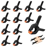 12 Stück Kunststoff-Federklemmen, Klemmen für Hintergrundständer, Hintergrund-Clips, Federklemme,...