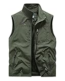 Oralidera Herren Outdoor-Weste Leichte Funktionale Arbeitsweste mit Vielen Taschen Anglerweste Jagd...