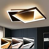ZMH LED Deckenleuchte Wohnzimmer Dimmbar - 44W Deckenlampe Schlafzimmer Schwarz mit Fernbedienung...
