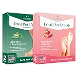 Plantifique Erdbeer Fußmaske - 2 Paar Fußpeeling Maske Anti Hornhaut entferner für trockene...
