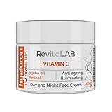 RevitaLAB Hyaluron Anti-Ageing Tages- und Nachtcreme, angereichert mit den Vitaminen C, Jojoba-Öl...