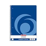 herlitz Collegeblock x.book A4, liniert, 160 Seiten, Rand innen, 1 Stück