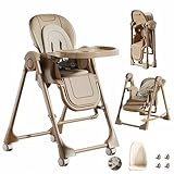 Hochstuhl mit Schaukelfunktion, mehreren Liegepositionen, verstellbarer Sitz für Babys und...