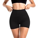 Sanpetix Sports Shorts Damen, High Waist Blickdicht Leggings Shorts für Damen Schwarz 1 Pack SM