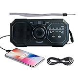 Radio Aufziehen, Wiederaufladbares, Solarbetriebenes USB-Radio, Solar-/Handkurbel/USB, AM, FM,...